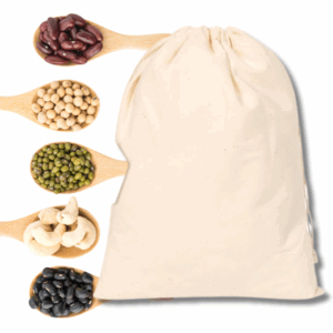 cotton canvas drawstring storage bag – small 8x10 | reusable + multi purpose