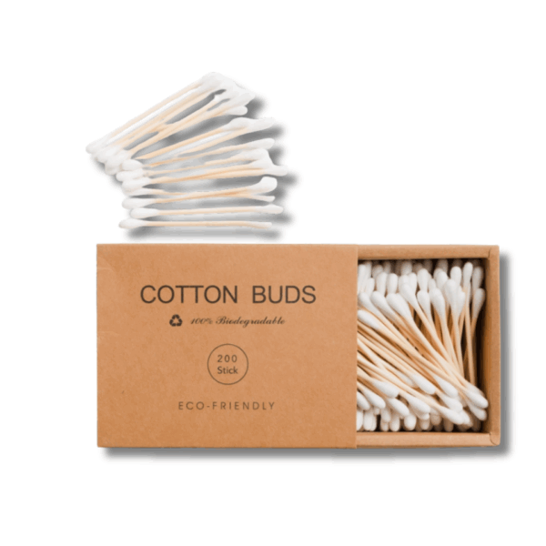 bamboo & cotton swabs – 200pk | plastic free box