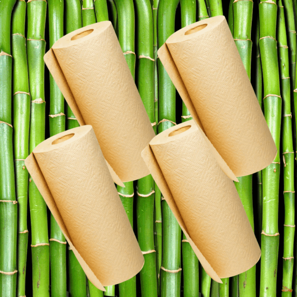 bamboo paper towels panda eco paper | unbleached | toxin free & compostable – sold by the roll