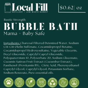 Eco-friendly bubble bath, safe for mom and baby.
