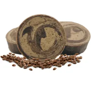 coffee & cream soap – exfoliating bar with real coffee grounds | vita body products