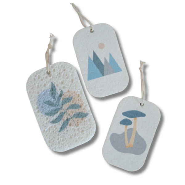 pop up dish sponges 3 pack | compostable + plastic free