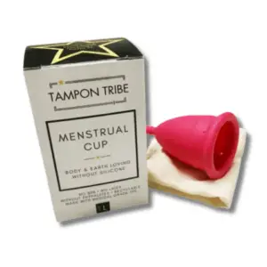 tampon tribe menstrual cup | medium or large | silicone free & reusable