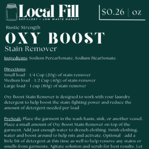 Local Fill Oxy Boost Stain Remover product instructions.