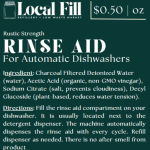 natural non-toxic rinse aid – refillable dishwasher rinse aid